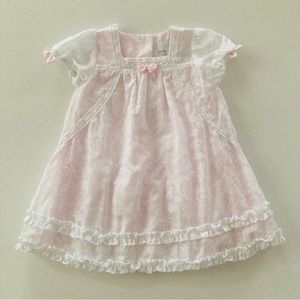 Camilla Baby Girl 6-9 Months Pink White Floral Dress